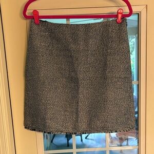 Banana Republic Classic Navy and Gray Tweed Skirt